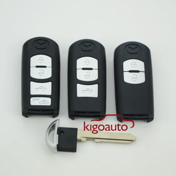 Replacement key shell 4 button smart key case for Mazda CX