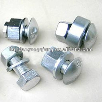 Zinc plated Steel Highway Guardrail bolt nut and washer