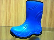 Little Boy Funky Blue Childrens Rain Boots Lambs Wool Lining