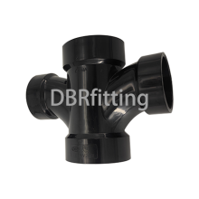 2x2x1.5x1.5Inch Double Sanitary Tee Reducing ABS