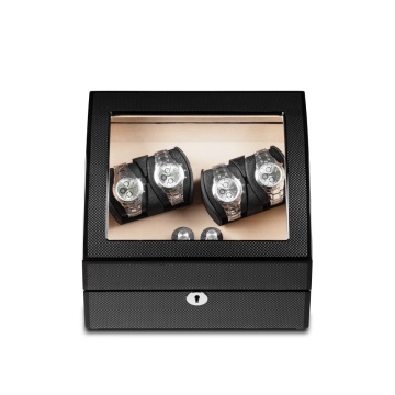 Black Watch Winder With Cream Velvet Interior