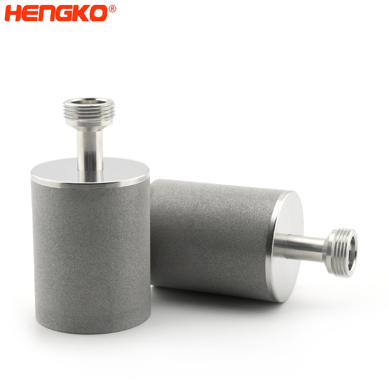 Hengko Gas Sparger Porous Inline Oxygen Air Diffuser Stone Sintered Metal Stainless Steel Water Atomization Treatmen
