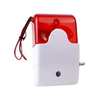 Wired outdoor siren strobe alarm with flash