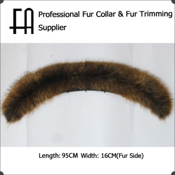 Factory direct wholesale raccoon fur shawl collar coat/fur shawl collar