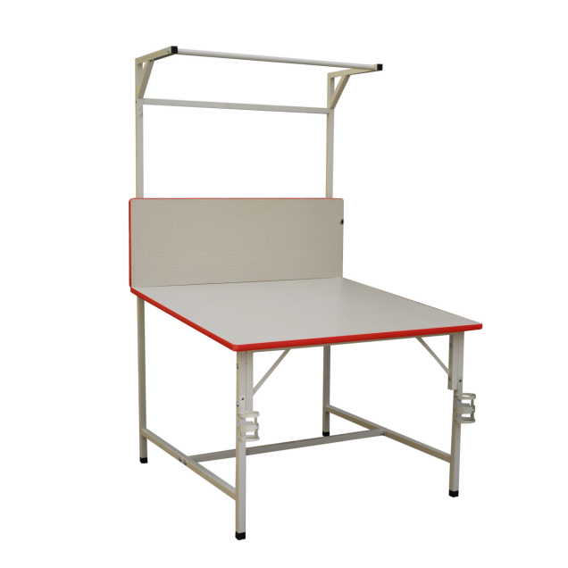 Garments Inspection Table with Lamp Holder Industrial Fabric Durable 120*120*80-90cm Garment Factory XJT-5