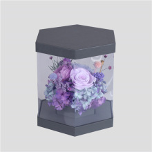 Exagon Luxury Clear Flower Box con finestra trasparente