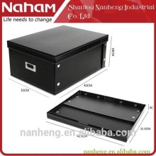 NAHAM leather multipurpose folding cd storage organizer box