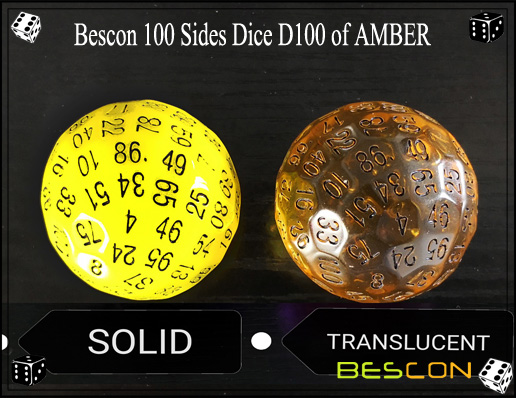 Bescon 100 côtés dés D100 d'AMBER-4 Bescon 100 Sides Dice D100 of AMBER-4