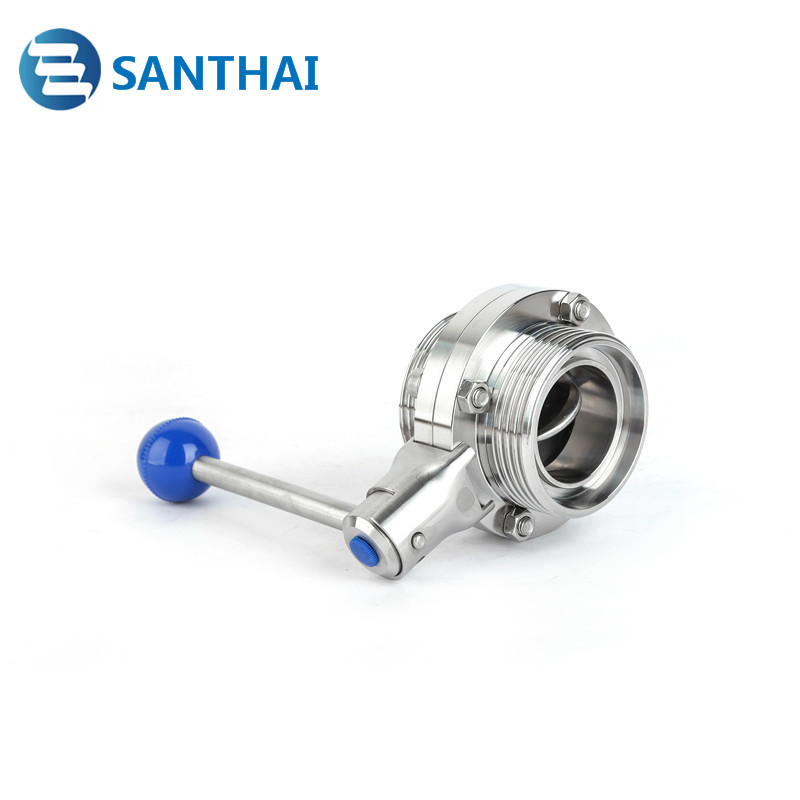 Hot sell Sanitary Stainless Steel Pull Handle Brew Beer Dairy Product Butterfly Valve