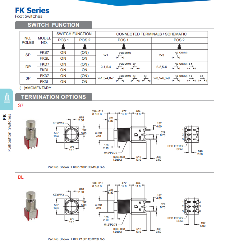  Metal Foot switch