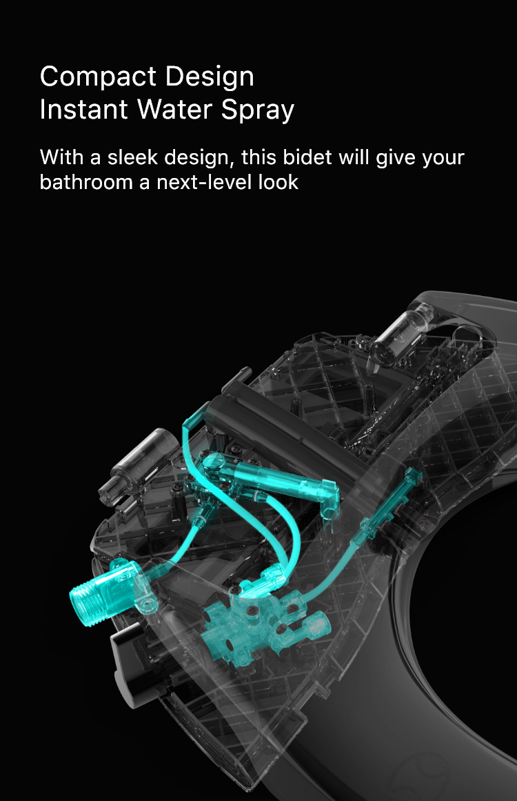 TB002 IKAHE mechanical bidet non-electric toilet self cleaning toilet seat dual nozzle water spray