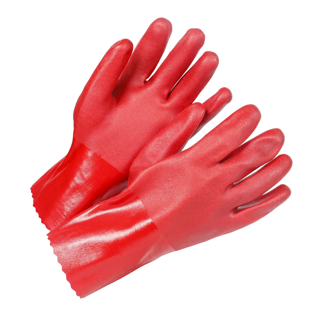 Double PVC Dipped Safety Gloves with Ce Certificated