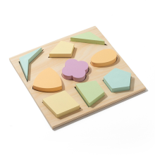 Montessori 3D Matching Puzzle: Wooden Macaroon Geometric Shape Cognition Board
