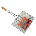 Non-stick coated mental wire grill basket for barbecue