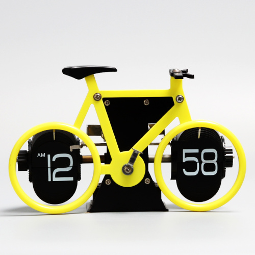 テーブル装飾用の自転車フリップ時計