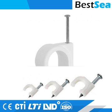 Wire clip high quality, white plastic telephone cable clips