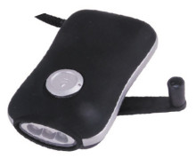 3 LED dynamo colored plastic spotlight