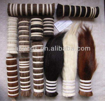 Horse mane hairs and horse tail hairs