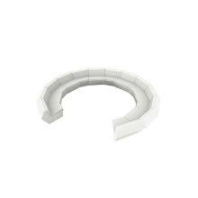 Outdoor Fiberglass FAZ Sectional Sofa In White