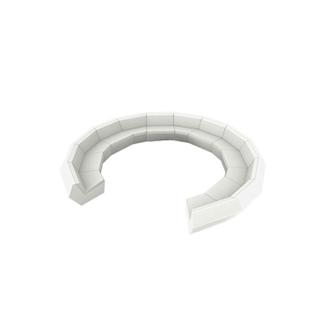 Outdoor Fiberglass FAZ Sectional Sofa In White