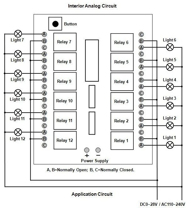 12CH Radio Controller RF Wireless Remote Control Switch