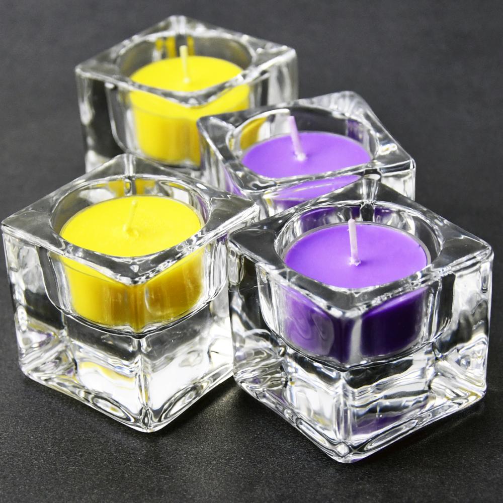 Clear Glass Tealight Candle Holders