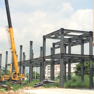 Steel Structure Two Story Warehouse / Workshop Building