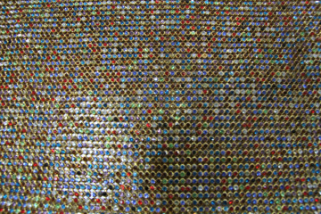 Hot fix rhinestone mix color with aluminum mesh