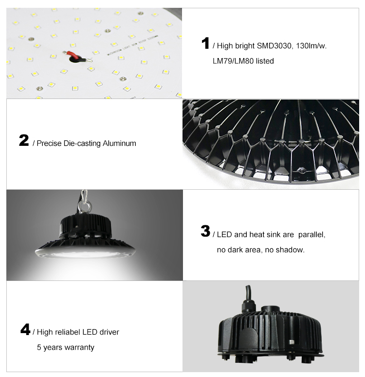 Best Selling Indoor Waterproof Ip65 150W High Bay Light Led Super Bright Ufo Led High Bay Light