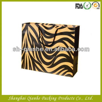 Zebra paper bag, paper shopping bag manufacturer in China