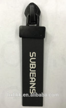 Custom brand logo different shape silicone zipper puller,soft pvc zipper puller