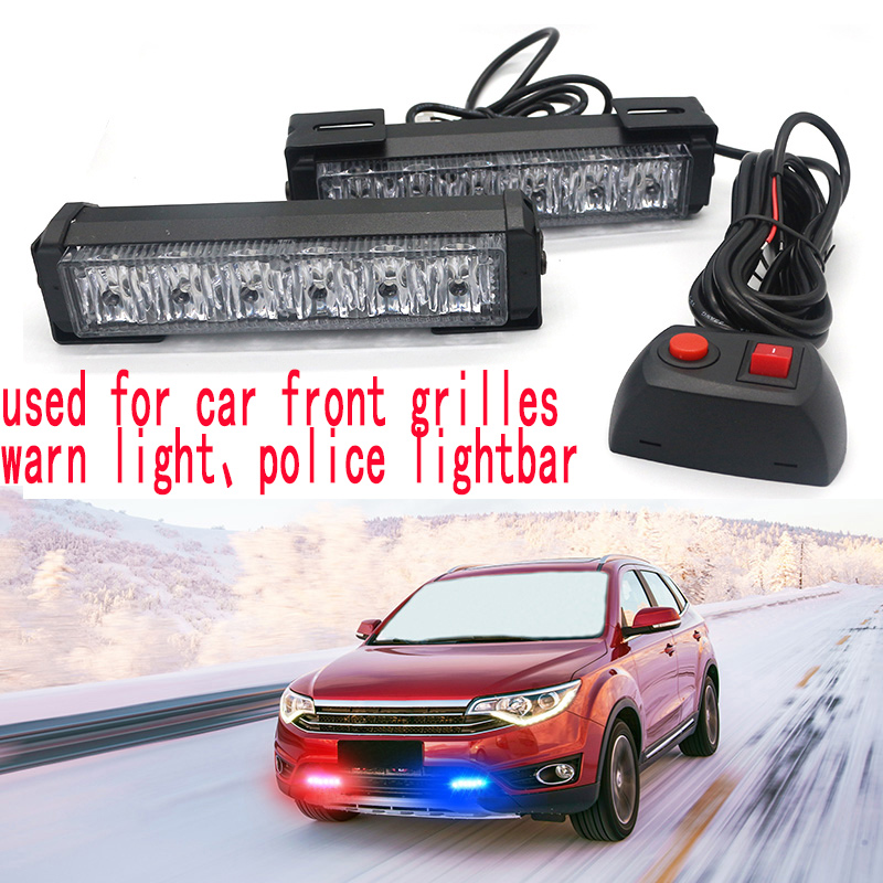 汽车卡车前格栅 LED 频闪警告灯 汽车 LED 闪光灯 条形灯 危险警告灯 12V 24