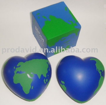 Stress cube and stress heart in earth image