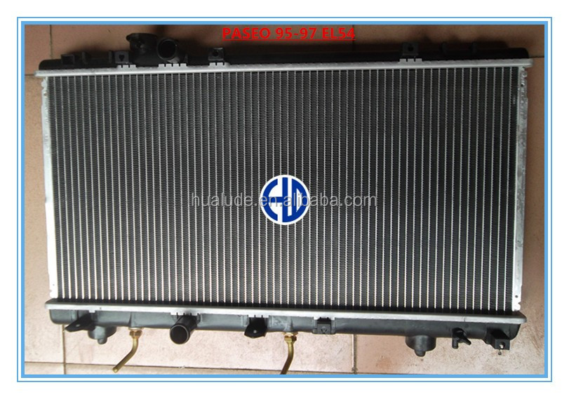 aluminum plastic auto radiator for toyota paseo at26