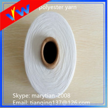 Bleached white polyester fabric sewing thread 40s/2