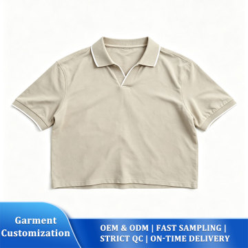 Khakifarbenes Poloshirt aus Piqué-Baumwolle