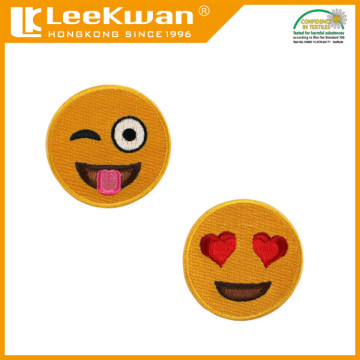 custom embroidery emoji patch iron-on,embroidery iron-on emoji appliques,emoji patches