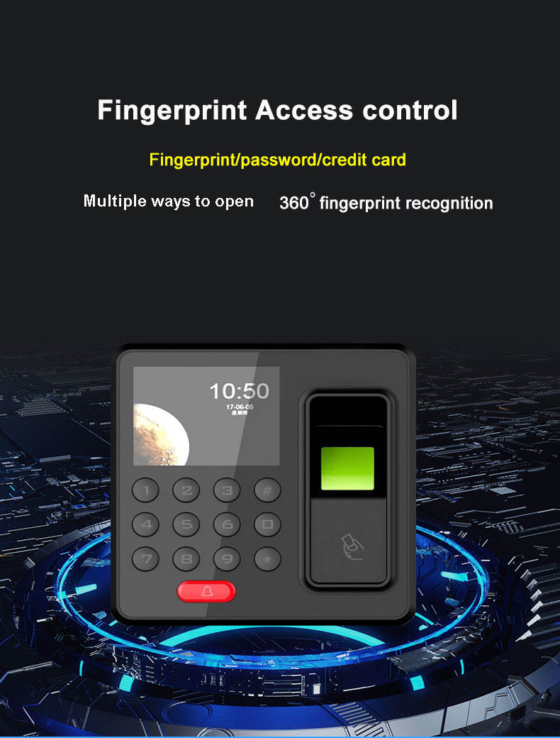 2.4 Inch Screen Standalone Fingerprint Access Control With Card Reader ...