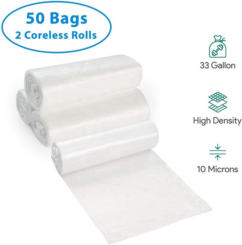 HDPE and LDPE Black 100 Gallon Plastic Trash Bags With High Quality