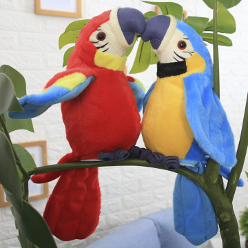 Electronic Repeat Talking Parrot Stuffed Bird Plush Toy