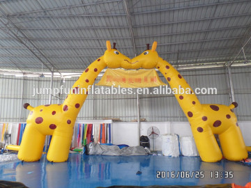 lovely inflatable giraffe arch for kindergarten