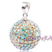 Real Sterling Silver Crystal Ball Beads Made Of 9999 Silver