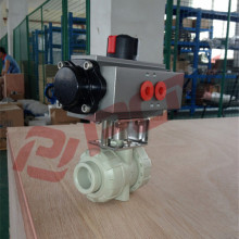 double acting pph pneumatic floating type ball valve