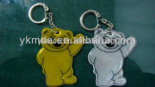bear reflective hanger with keychain