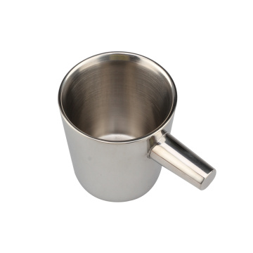 Double Wall Stainless Steel Espresso/Tea Cup with Saucer