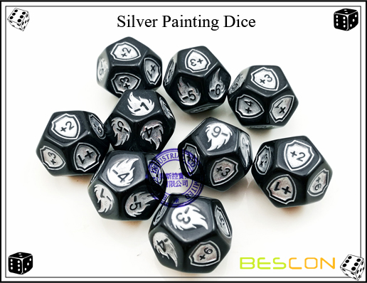 Silver Painting Dice-3 Silver Painting Dice-3