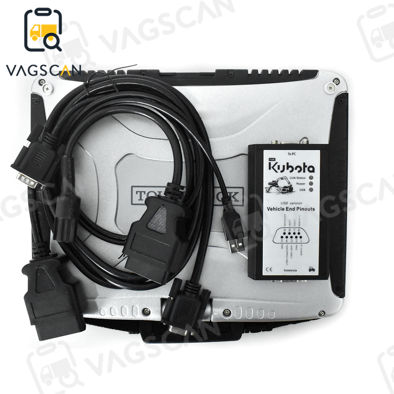 For KUBOTA DIAGNOSTIC KIT (PYTHON) kubota diagnostic software kubota diagmaster with Python interface with CF-19 laptop Full Set