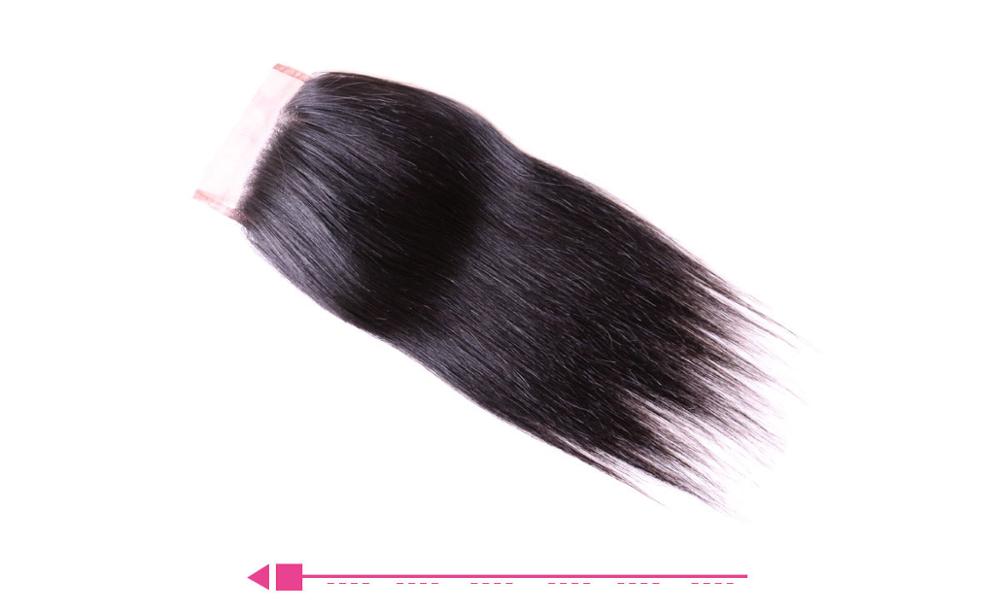 Closure 4X4 Brazilian Straight Closure Hair Raw Unprocessed Virgin Brazilian Hair