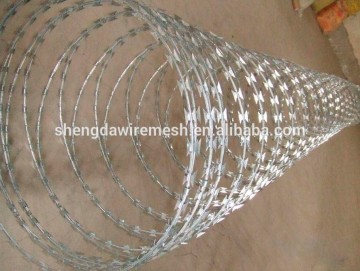 razor barbed wire/metal fence panels/wire fence panels/used chain link fence panels