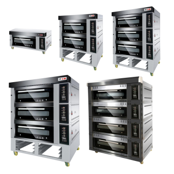 Double Deck Gas Commercial Pizza Oven - 2 Deck 4 Tray Oven